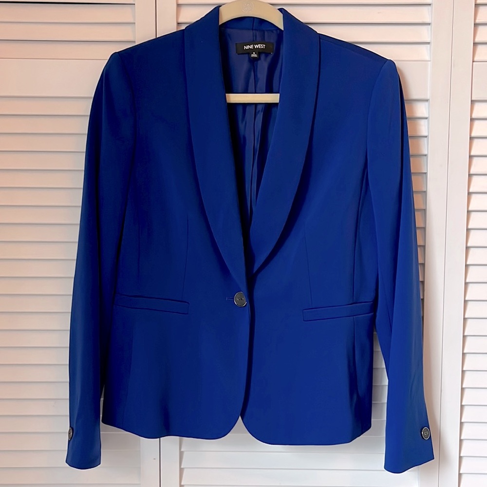 Nine West women’s royal blue blazer jacket size 6